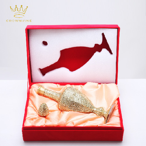 クリスタルデキャンタ ミシェル ロイヤル スタイル ブランデー  ゴールド